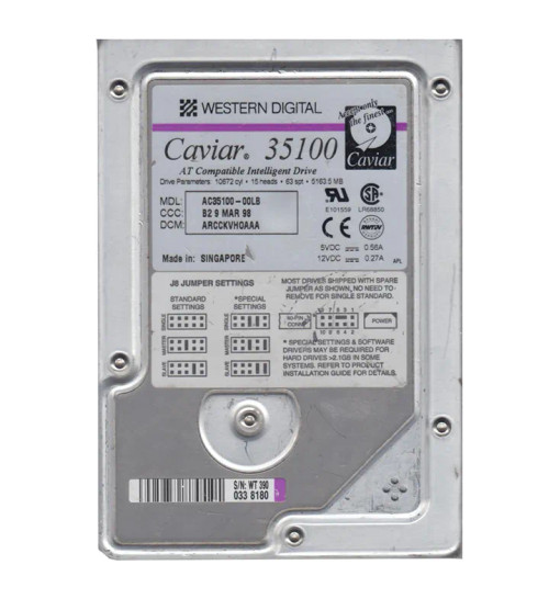 AC35100-00LB - Western Digital 5GB 5400RPM EIDE 3.5" HDD