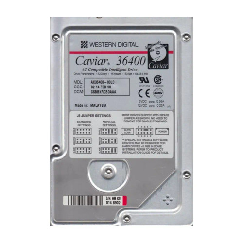 AC36400 - Western Digital 6GB 5400RPM ATA-33 3.5" HDD