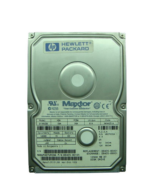 D8435-63001 - HP 13GB 7200RPM ATA-33 3.5" HDD
