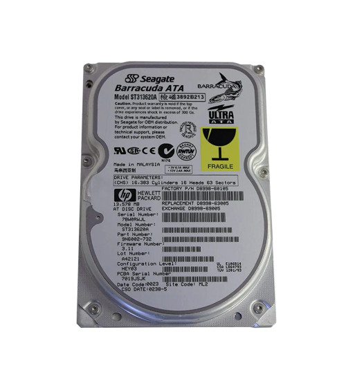 D8998-60105 - HP 13GB IDE ATA-66 3.5" HDD