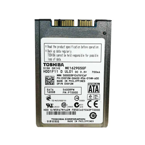 HDD1F11 - TOSHIBA 160GB 5400RPM SATA 1.8" HDD