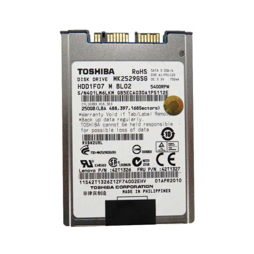 MK2529GSGF - TOSHIBA 250GB 5400RPM SATA 1.8" HDD