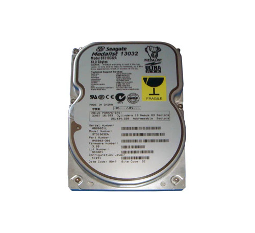 ST313032A - Seagate 13GB 5400RPM IDE ATA-66 512KB 3.5" HDD
