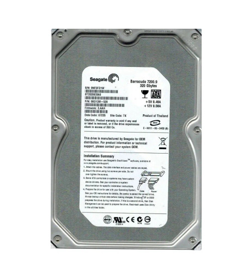 ST3320833AS - Seagate 320GB 7200RPM SATA 3Gb/s 3.5" HDD