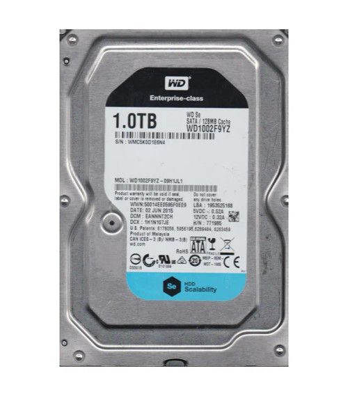 WD1002F9YZ-09H1JL1 - Western Digital 1TB 7200RPM SATA 6Gb/s 128MB 3.5" HDD