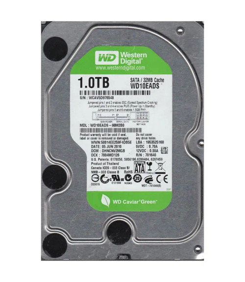 WD10EADS-98M2B0 - Western Digital 1TB 5400RPM SATA 3Gb/s 32MB 3.5" HDD