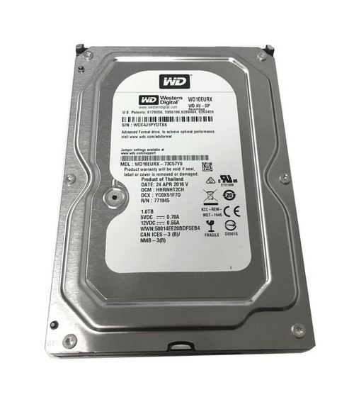 WD10EURX-73C57YO - Western Digital 1TB 5400RPM SATA 6Gb 64MB 3.5" HDD
