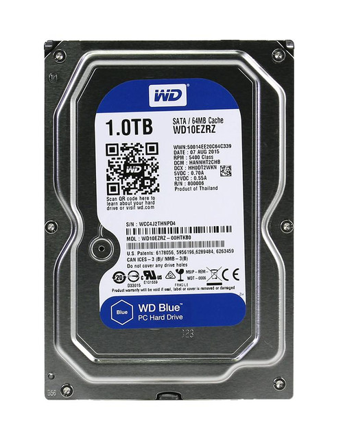 WD10EZRZ-00HTKB0 - WESTERN DIGITAL 1TB 5400RPM SATA 3.5" HDD