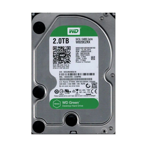 WD20EZRX-22D8PB0 - Western Digital 2TB 5400RPM SATA 6Gb/s 64MB 3.5" HDD