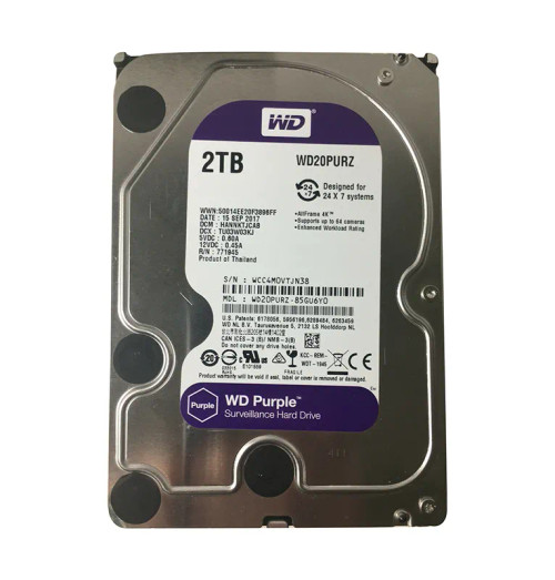 WD20PURZ-85GU6Y0 - Western Digital 2TB SATA 6Gb/s 5400RPM 3.5" Surveillance HDD