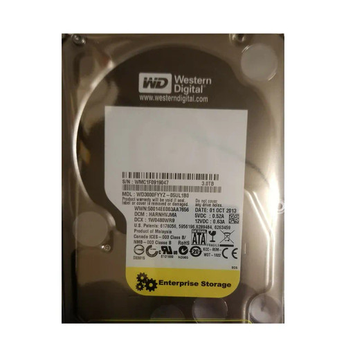 WD3000FYYZ-05UL1B0 - Western Digital 3TB 7200RPM SATA 6Gb/s 64MB 3.5" HDD