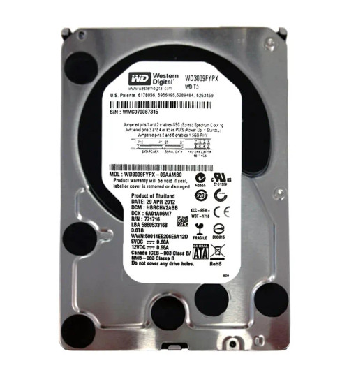 WD3009FYPX-09AAMB0 - Western Digital 3TB 5400RPM SATA 6Gb/s 3.5" HDD