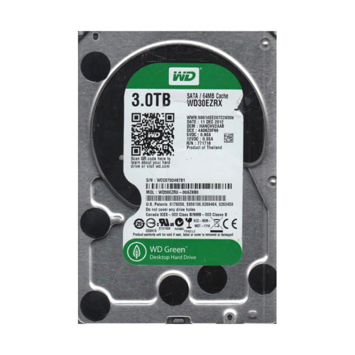 WD30EZRX-00AZ6B0 - Western Digital 3TB SATA 6Gb/s 5400RPM 64MB 3.5" HDD