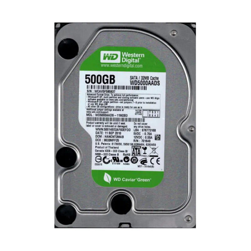 WD5000AADS-11M2B3 - Western Digital 500GB 7200RPM SATA 3.5" 32MB HDD