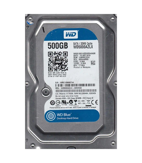 WD5000AZLX-00K4KA0 - Western Digital 500GB 7200RPM SATA 6Gb/s 32MB 3.5" HDD
