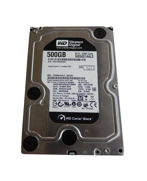 WD5001AALS-00E3AO - Western Digital 500GB SATA 7200RPM 3.5" HDD