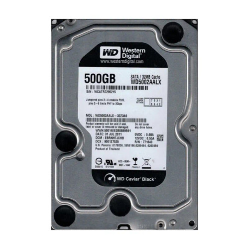 WD5002AALX-32Z3A0 - Western Digital 500GB 7200RPM SATA 6Gb/s 32MB 3.5" HDD