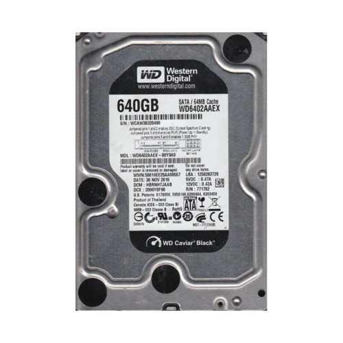 WD6402AAEX-00Y9A0 - Western Digital 640GB 7200RPM SATA 6Gb/s 64MB 3.5" HDD