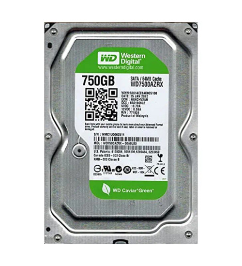 WD7500AZRX-00A8LB0 - Western Digital 750GB 5400RPM SATA 6Gb/s 64MB 3.5" HDD