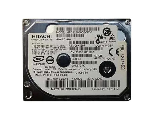 08K1597 - Hitachi 60GB 4200RPM ATA-100 1.8" HDD