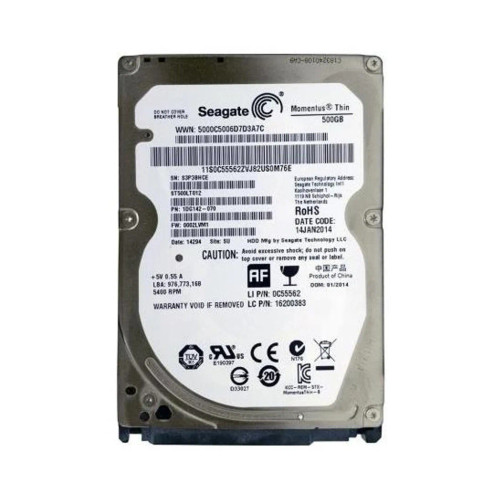 0C55562 - Lenovo 500GB 5400RPM SATA 2.5" HDD