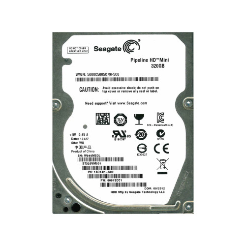 1AD142-500 - Seagate 320GB 5400RPM SATA 3Gb/s 2.5" HDD