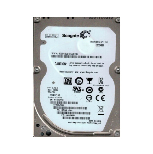 1AE142-881 - Seagate 320GB 5400RPM SATA 3Gb/s 2.5" HDD