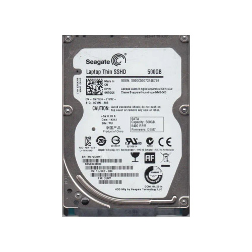 1EJ162-036 - Seagate 500GB SATA 6Gb/s 5400RPM 2.5" Hybrid HDD
