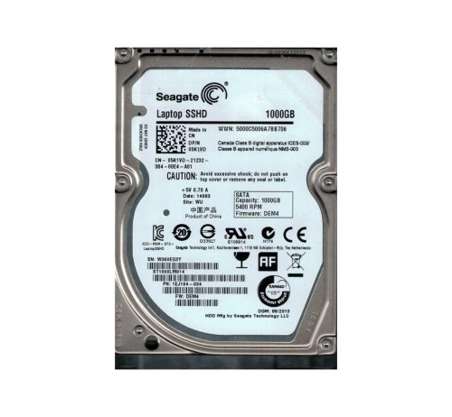1EJ164-034 - Seagate 1TB SATA 6Gb/s 2.5" 5400RPM Hybrid HDD