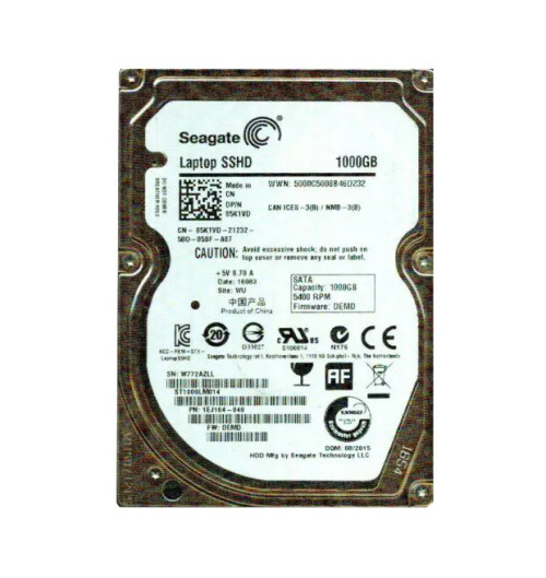 1EJ164-040 - Seagate 1TB SATA 6Gb/s 2.5" 5400RPM Hybrid HDD