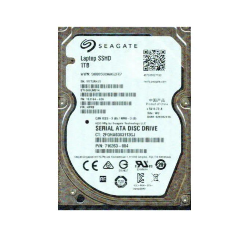 1EJ164-626 - Seagate 1TB 5400RPM SATA 6Gb/s 2.5" Hybrid HDD