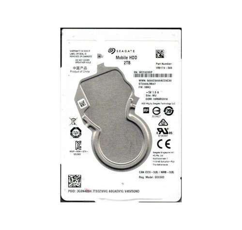 1R8174-566 - Seagate 2TB 5400RPM SATA 6Gb/s 128MB 2.5" HDD