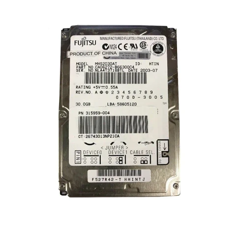 315959-004 - HP 30GB 4200RPM IDE 2.5" HDD