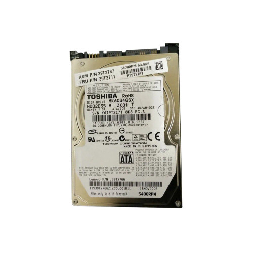 39T2711 - IBM 60GB 5400RPM SATA 2.5" HDD