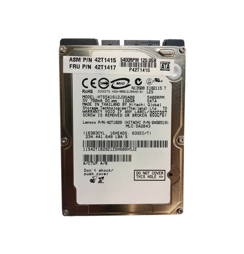 42T1029 - IBM 120GB 5400RPM SATA 2.5" HDD
