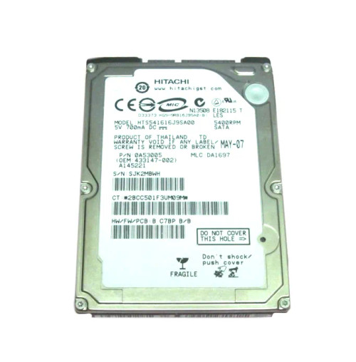 433147-002 - HP 160GB 5400RPM SATA 2.5" HDD