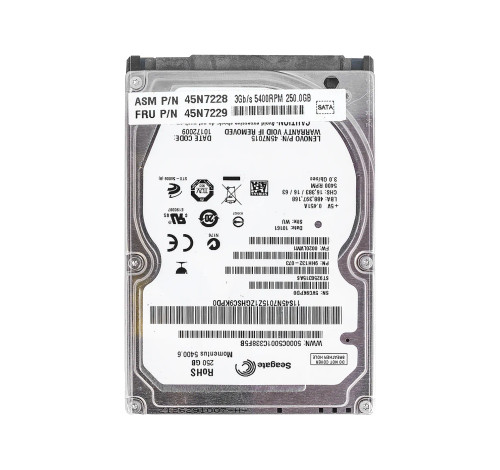 45N7228 - Lenovo 250GB SATA 5400RPM 2.5" HDD