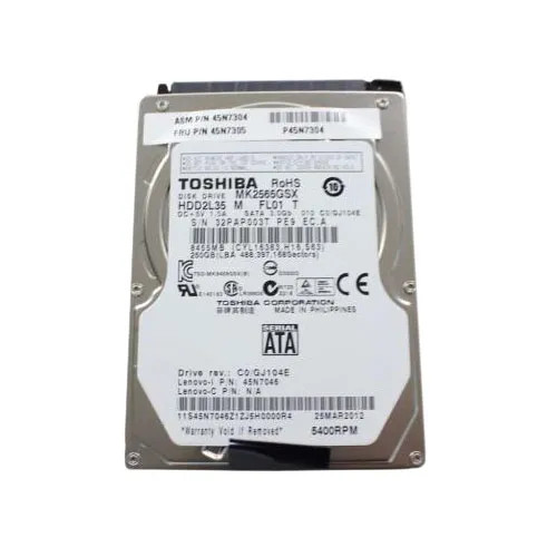 45N7305 - IBM 250GB SATA 3Gb/s 2.5" 5400RPM HDD