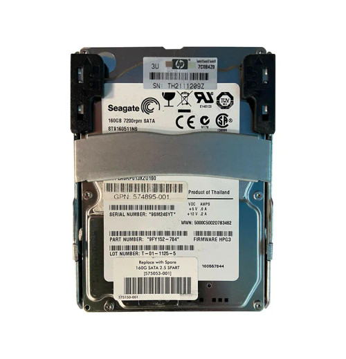 574895-001 - HP 160GB 7200RPM SATA 2.5" HDD