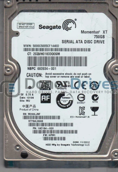 683934-001 - HP 750GB 7200RPM SATA 6Gb/s 2.5" Hybrid HDD