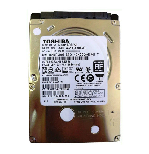 724967-002 - HP 500GB 7200RPM SATA 6Gb/s 2.5" HDD