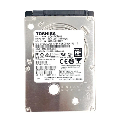 745135-001 - HP 500GB 7200RPM SATA 6Gb/s 2.5" HDD
