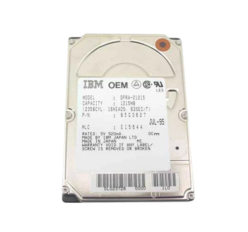 85G3627 - IBM 1.08GB 4000RPM IDE 2.5" HDD