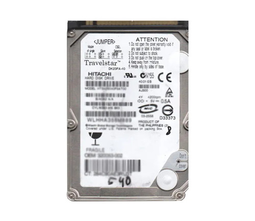 DK23FA-40 - Hitachi 40GB 4200RPM 2.5" IDE 2MB HDD