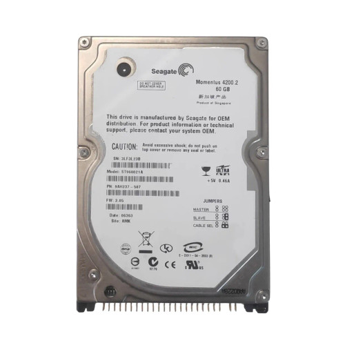 9AH237-507 - Seagate 60GB 4200RPM IDE 2.5" HDD