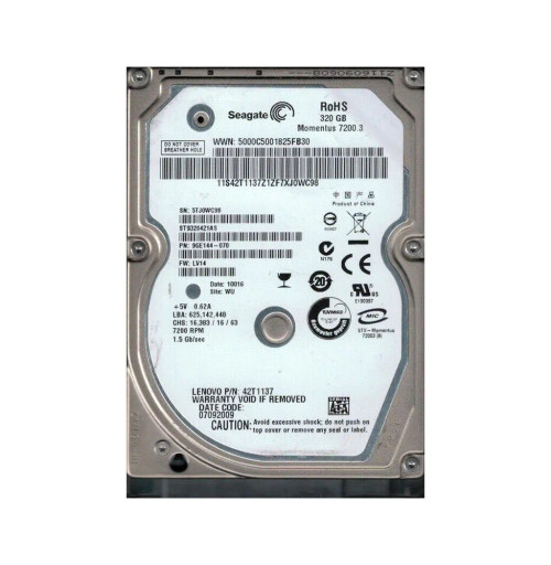 9GE144-070 - Seagate 320GB 7200RPM SATA 3Gb/s 2.5" HDD