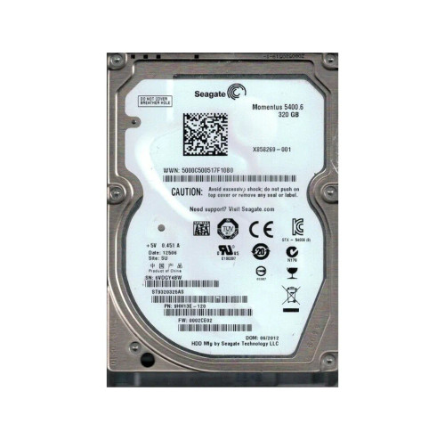 9HH13E-120 - Seagate 320GB 5400RPM SATA 8MB 2.5" HDD
