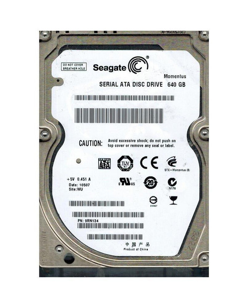 9RN134-500 - Seagate 640GB 5400RPM SATA 3Gb/s 2.5" HDD