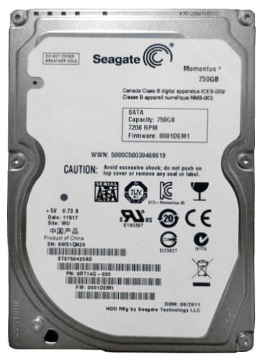 9RT14G-030 - Seagate 750GB 7200RPM SATA 3Gb/s 2.5" HDD