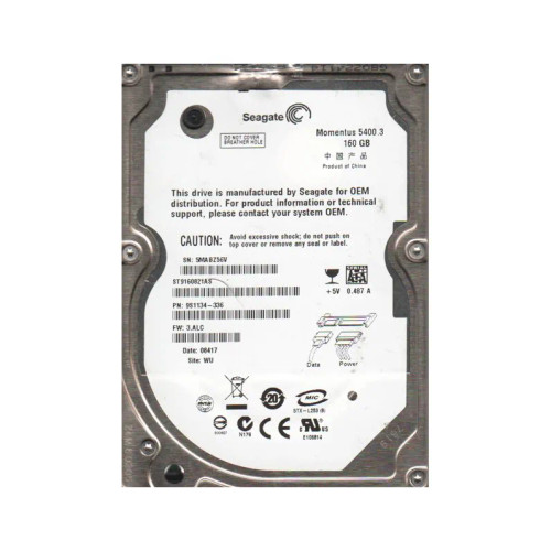 9S1134-336 - Seagate 160GB 5400RPM SATA 2.5" HDD